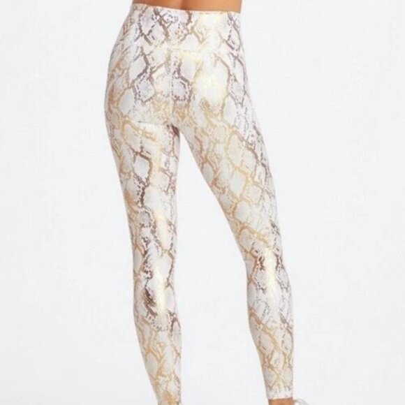 New Fabletics High-Waisted Foil Leggings Copper Foil Snake 7/8  (26" Inseam) - Picture 8 of 8